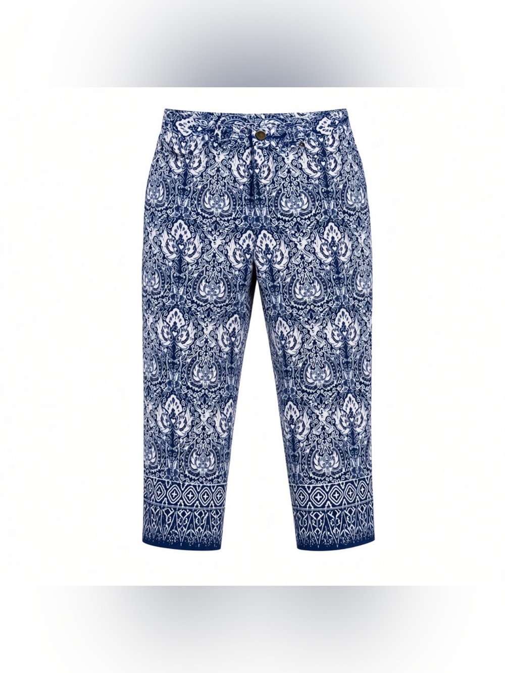 Ralph Lauren Navy and White Paisley Capri Leggings